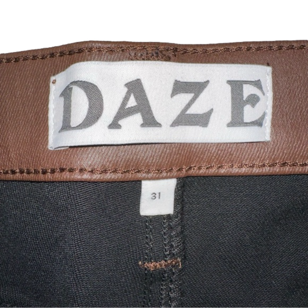 DAZE Sundaze coated jeans women’s size 31 high waisted, coated espresso NWT - Picture 10 of 16